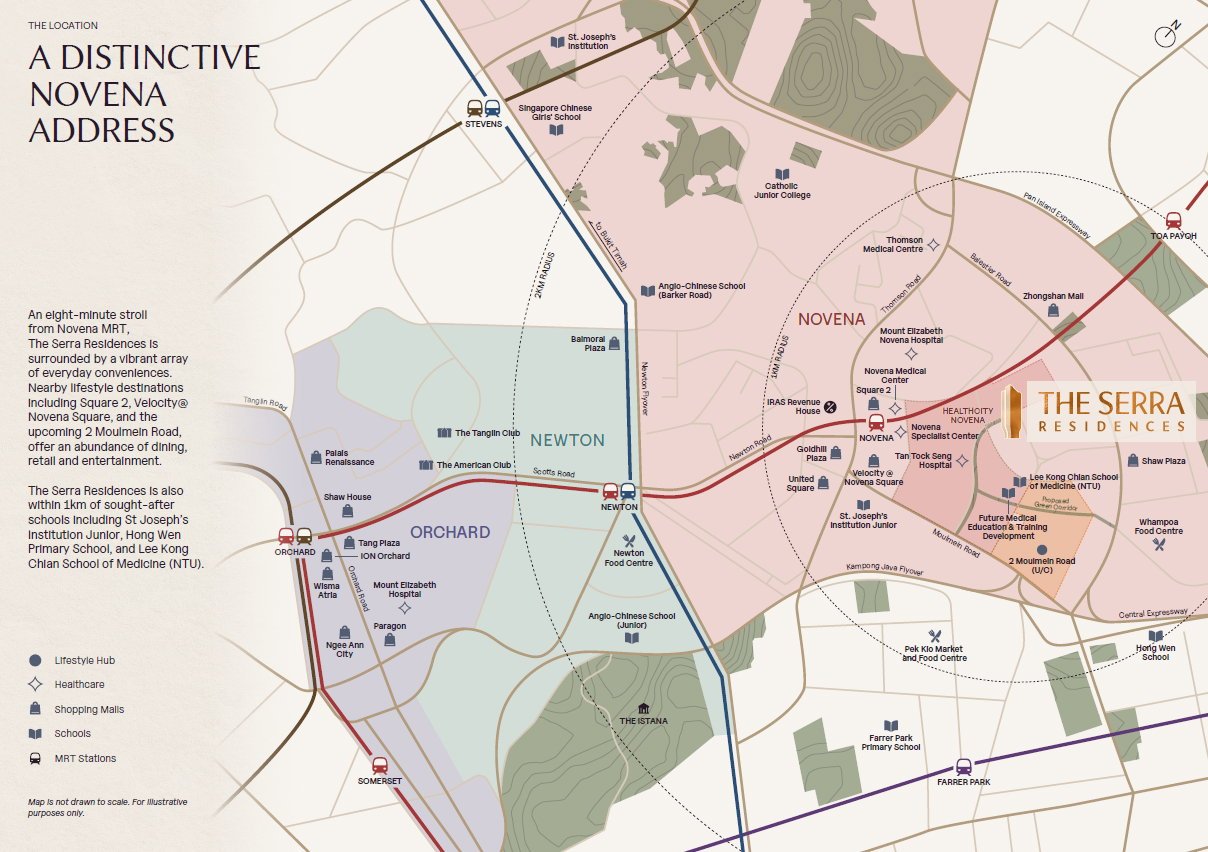 Location map — The Serra Residences at 7 Bassein Road
